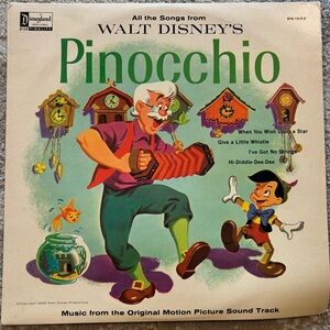 Walt Disney’s Pinocchio Vintage Vinyl Collector’s Record